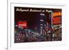 Hollywood Boulevard at Night, Los Angeles, California-null-Framed Premium Giclee Print