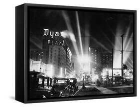 Hollywood Boulevard at Night-null-Framed Stretched Canvas