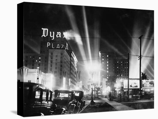 Hollywood Boulevard at Night-null-Stretched Canvas