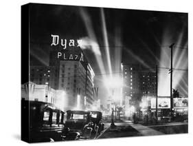 Hollywood Boulevard at Night-null-Stretched Canvas