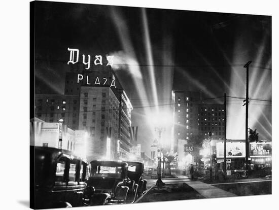 Hollywood Boulevard at Night-null-Stretched Canvas