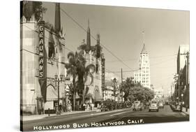 Hollywood Boulevard, Hollywood, California-null-Stretched Canvas