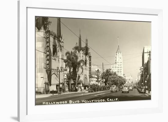 Hollywood Boulevard, Hollywood, California-null-Framed Premium Giclee Print