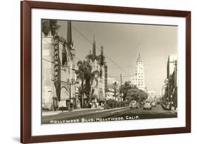 Hollywood Boulevard, Hollywood, California-null-Framed Premium Giclee Print