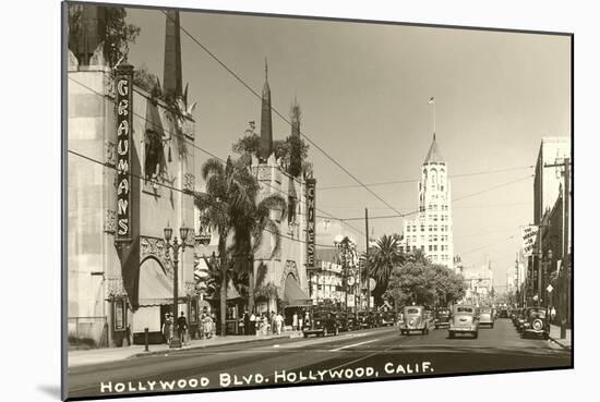 Hollywood Boulevard, Hollywood, California-null-Mounted Art Print