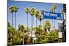 Hollywood Boulevard Sign-null-Mounted Art Print