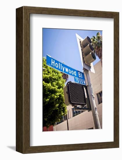 Hollywood Boulevard Sign-null-Framed Art Print