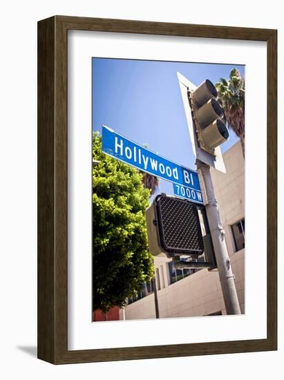 Hollywood Boulevard Sign-null-Framed Art Print