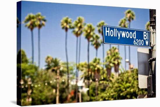 Hollywood Boulevard Sign-null-Stretched Canvas