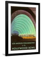 Hollywood Bowl Poster, Los Angeles, California-null-Framed Art Print