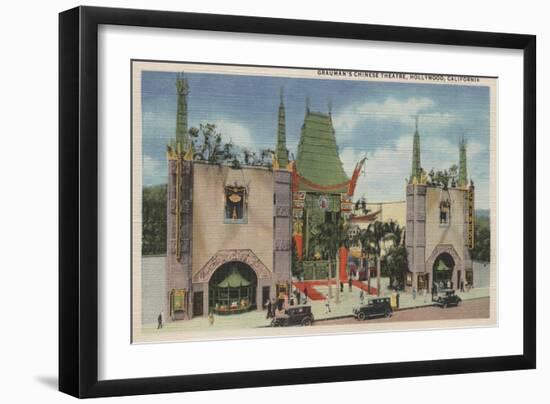 Hollywood, CA - View of Grauman's Chinese Theatre-Lantern Press-Framed Art Print