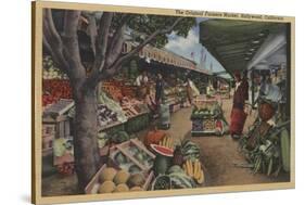 Hollywood, CA - View of Original Farmer's Market-Lantern Press-Stretched Canvas