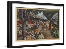 Hollywood, CA - View of Original Farmer's Market-Lantern Press-Framed Art Print