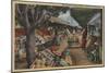 Hollywood, CA - View of Original Farmer's Market-Lantern Press-Mounted Art Print