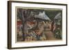 Hollywood, CA - View of Original Farmer's Market-Lantern Press-Framed Art Print