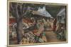 Hollywood, CA - View of Original Farmer's Market-Lantern Press-Mounted Art Print