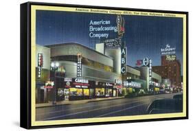 Hollywood, California - ABC Building on Vine Street-Lantern Press-Framed Stretched Canvas