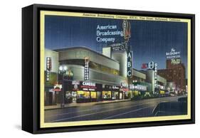 Hollywood, California - ABC Building on Vine Street-Lantern Press-Framed Stretched Canvas