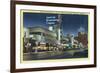Hollywood, California - ABC Building on Vine Street-Lantern Press-Framed Premium Giclee Print