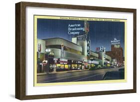 Hollywood, California - ABC Building on Vine Street-Lantern Press-Framed Art Print