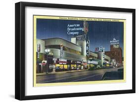 Hollywood, California - ABC Building on Vine Street-Lantern Press-Framed Art Print