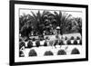 Hollywood, California - Bernheimer Residence, Man on Water Buffalo Photo-Lantern Press-Framed Premium Giclee Print