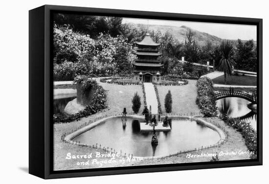 Hollywood, California - Bernheimer Residence, Sacred Bridge and Pogoda of Nara Photo-Lantern Press-Framed Stretched Canvas