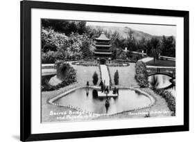 Hollywood, California - Bernheimer Residence, Sacred Bridge and Pogoda of Nara Photo-Lantern Press-Framed Premium Giclee Print