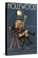 Hollywood, California - Directing Pinup Girl-Lantern Press-Stretched Canvas