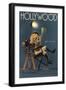 Hollywood, California - Directing Pinup Girl-Lantern Press-Framed Art Print