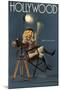 Hollywood, California - Directing Pinup Girl-Lantern Press-Mounted Art Print