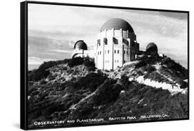 Hollywood, California - Griffith Park Observatory and Planetarium-Lantern Press-Framed Stretched Canvas