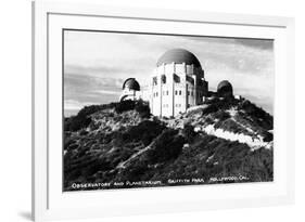 Hollywood, California - Griffith Park Observatory and Planetarium-Lantern Press-Framed Premium Giclee Print