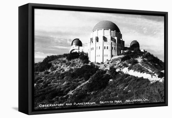 Hollywood, California - Griffith Park Observatory and Planetarium-Lantern Press-Framed Stretched Canvas