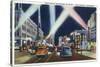 Hollywood, California - Hollywood Boulevard at Night-Lantern Press-Stretched Canvas