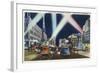 Hollywood, California - Hollywood Boulevard at Night-Lantern Press-Framed Art Print