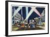 Hollywood, California - Hollywood Boulevard at Night-Lantern Press-Framed Art Print