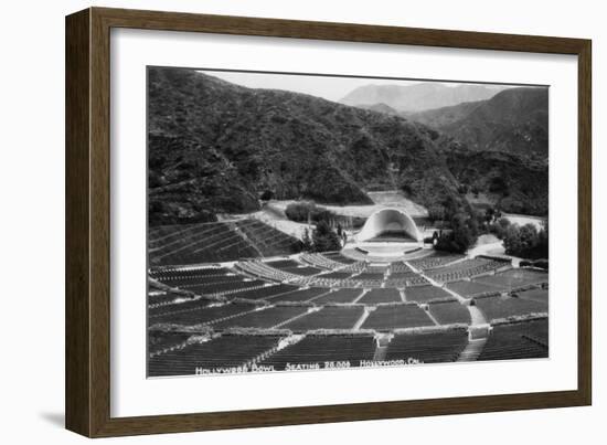 Hollywood, California Hollywood Bowl View Photograph - Hollywood, CA-Lantern Press-Framed Art Print