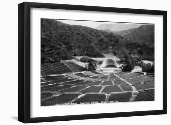 Hollywood, California Hollywood Bowl View Photograph - Hollywood, CA-Lantern Press-Framed Art Print