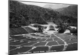 Hollywood, California Hollywood Bowl View Photograph - Hollywood, CA-Lantern Press-Mounted Art Print