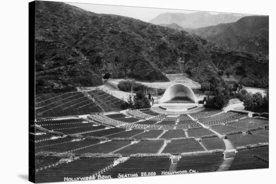 Hollywood, California Hollywood Bowl View Photograph - Hollywood, CA-Lantern Press-Stretched Canvas