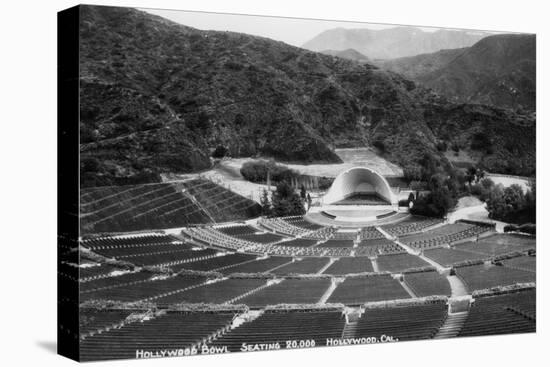 Hollywood, California Hollywood Bowl View Photograph - Hollywood, CA-Lantern Press-Stretched Canvas