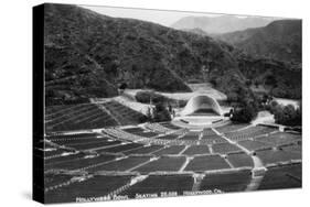 Hollywood, California Hollywood Bowl View Photograph - Hollywood, CA-Lantern Press-Stretched Canvas