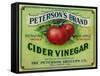 Hollywood, California - Peterson's Cider Vinegar Label-Lantern Press-Framed Stretched Canvas