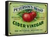 Hollywood, California - Peterson's Cider Vinegar Label-Lantern Press-Framed Stretched Canvas