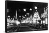 Hollywood, California - Santa Claus Lane Parade on Hollywood Blvd-Lantern Press-Framed Stretched Canvas