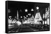 Hollywood, California - Santa Claus Lane Parade on Hollywood Blvd-Lantern Press-Framed Stretched Canvas