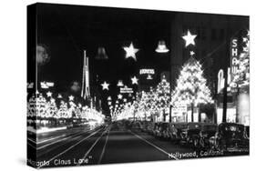 Hollywood, California - Santa Claus Lane Parade on Hollywood Blvd-Lantern Press-Stretched Canvas