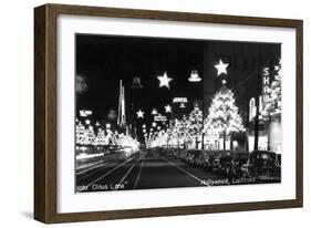 Hollywood, California - Santa Claus Lane Parade on Hollywood Blvd-Lantern Press-Framed Art Print