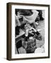 Hollywood Child Timmy Garry at Children's party Dressed in Cowboy Outfit eating a Hamburger-J^ R^ Eyerman-Framed Premium Photographic Print